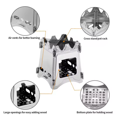 Lixada Foldable Wood Stove