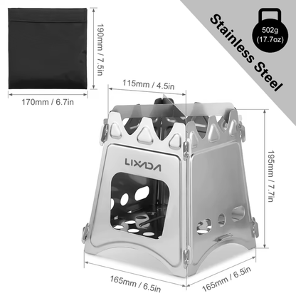 Lixada Foldable Wood Stove